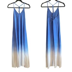Tea & Cup Blue Ombré Maxi Dress, Size S